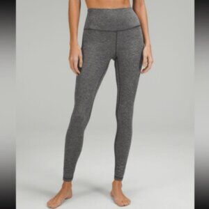 Lululemon Gray High Rise Tight 28” Heather Soft Lounge Women’s Sz 6